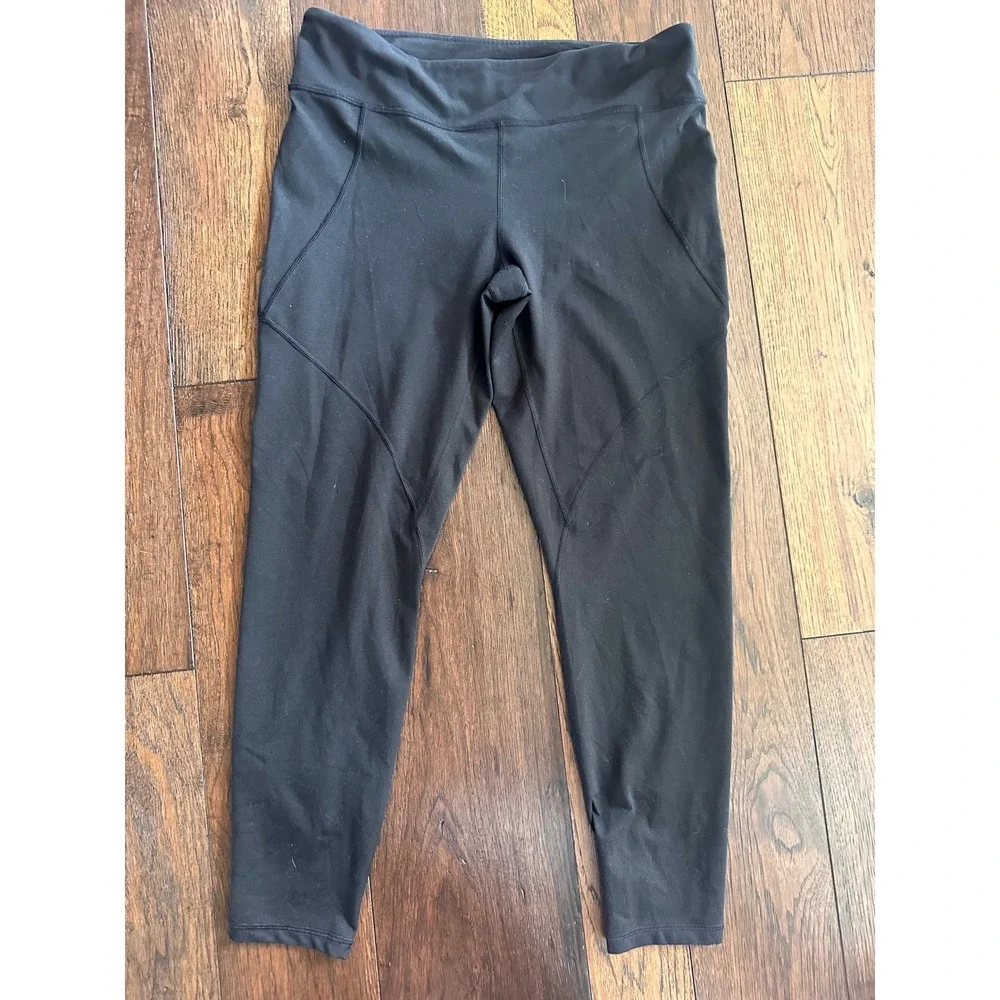 Patagonia Womens XL Black Worn Wear Active Leggings Yoga Tights Recycled Poly